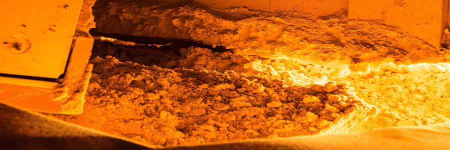 melting of glass bottles