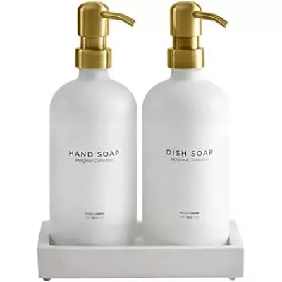 frosted matte glass soap dispenser bulk