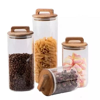 glass tea coffee sugar canisters