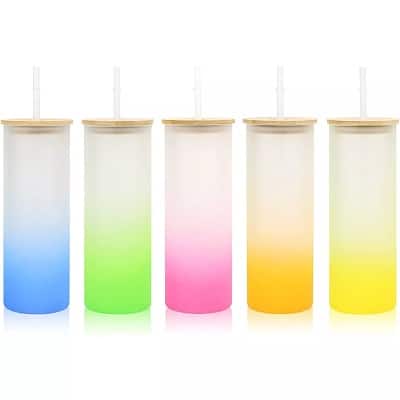 gradient color matte glass tumbler wholesale