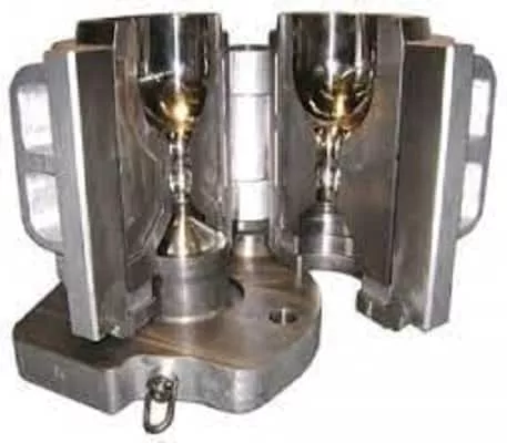 molding of glass cups