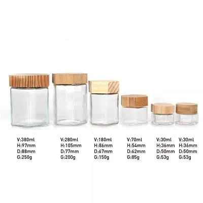 size of honey jars
