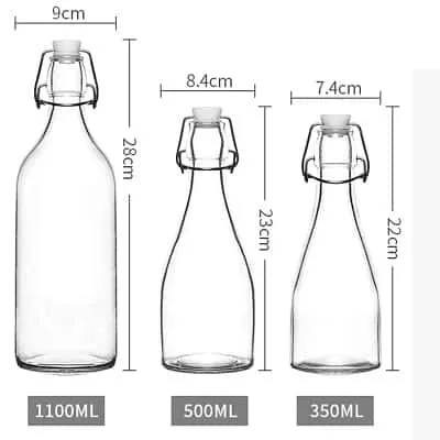 size of swing top bottles