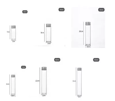 size of test tube