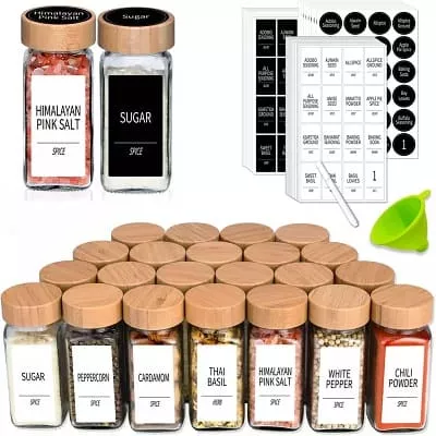 square spice jars bulk