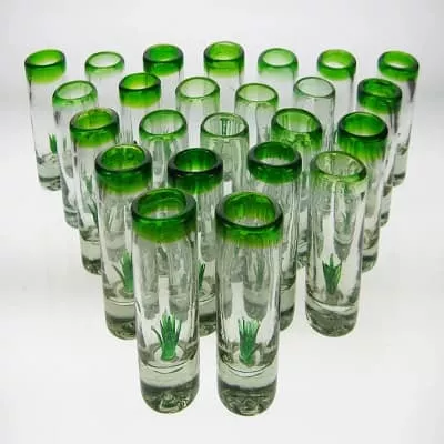 green mexican glassware wholesale
