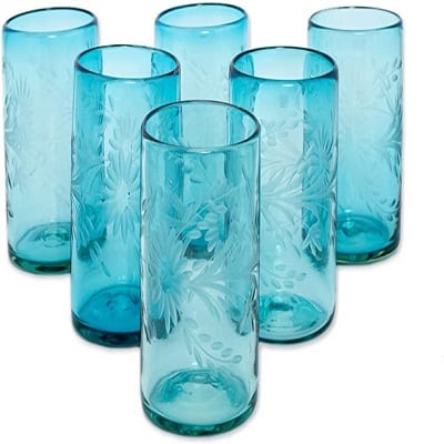 mexican etched glassware wholesale