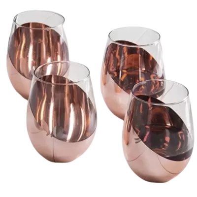 15 oz stemless wine glasses