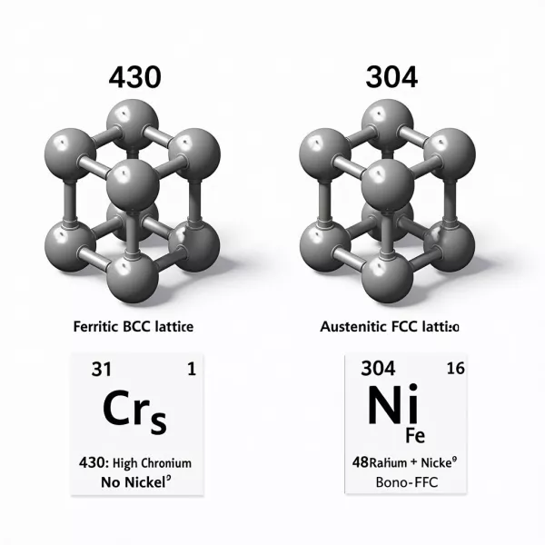 chemical makeup of stainless steel 430 and 304 600x600